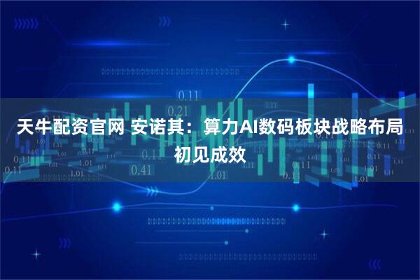 天牛配资官网 安诺其：算力AI数码板块战略布局初见成效