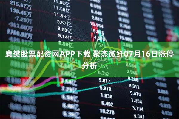 襄樊股票配资网APP下载 聚杰微纤07月16日涨停分析