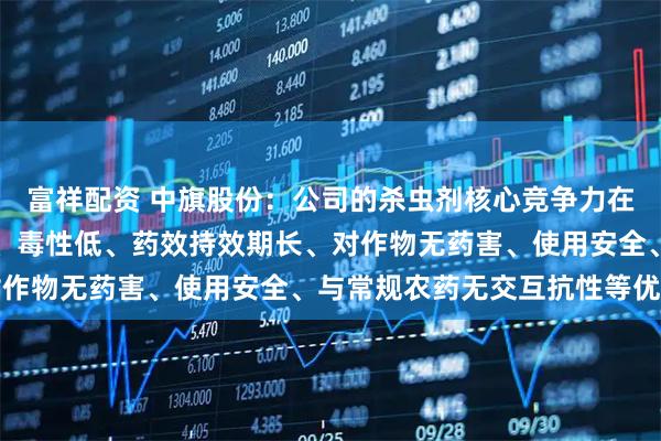 富祥配资 中旗股份：公司的杀虫剂核心竞争力在于高效、广谱、用量少、毒性低、药效持效期长、对作物无药害、使用安全、与常规农药无交互抗性等优点